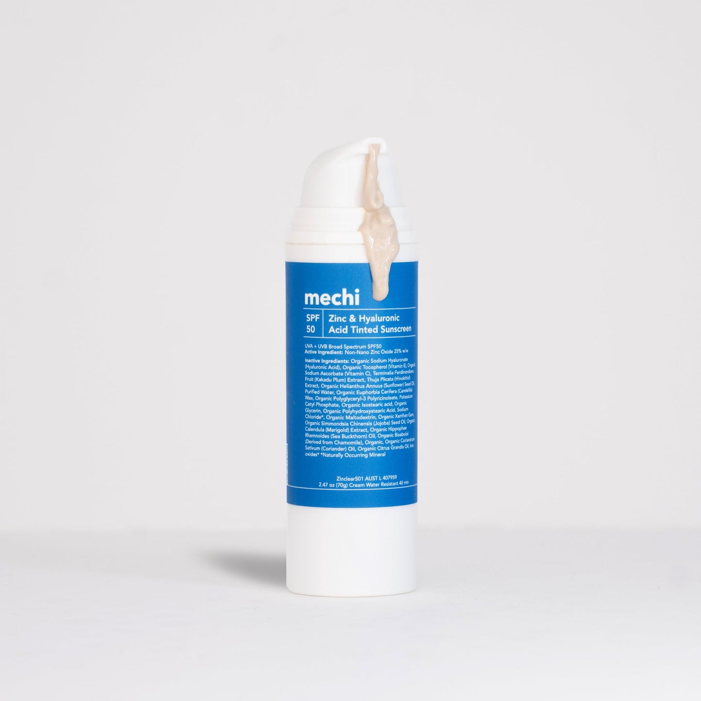 Mechi Zinc & Hyaluronic Facial Sunscreen - Slightly Tinted