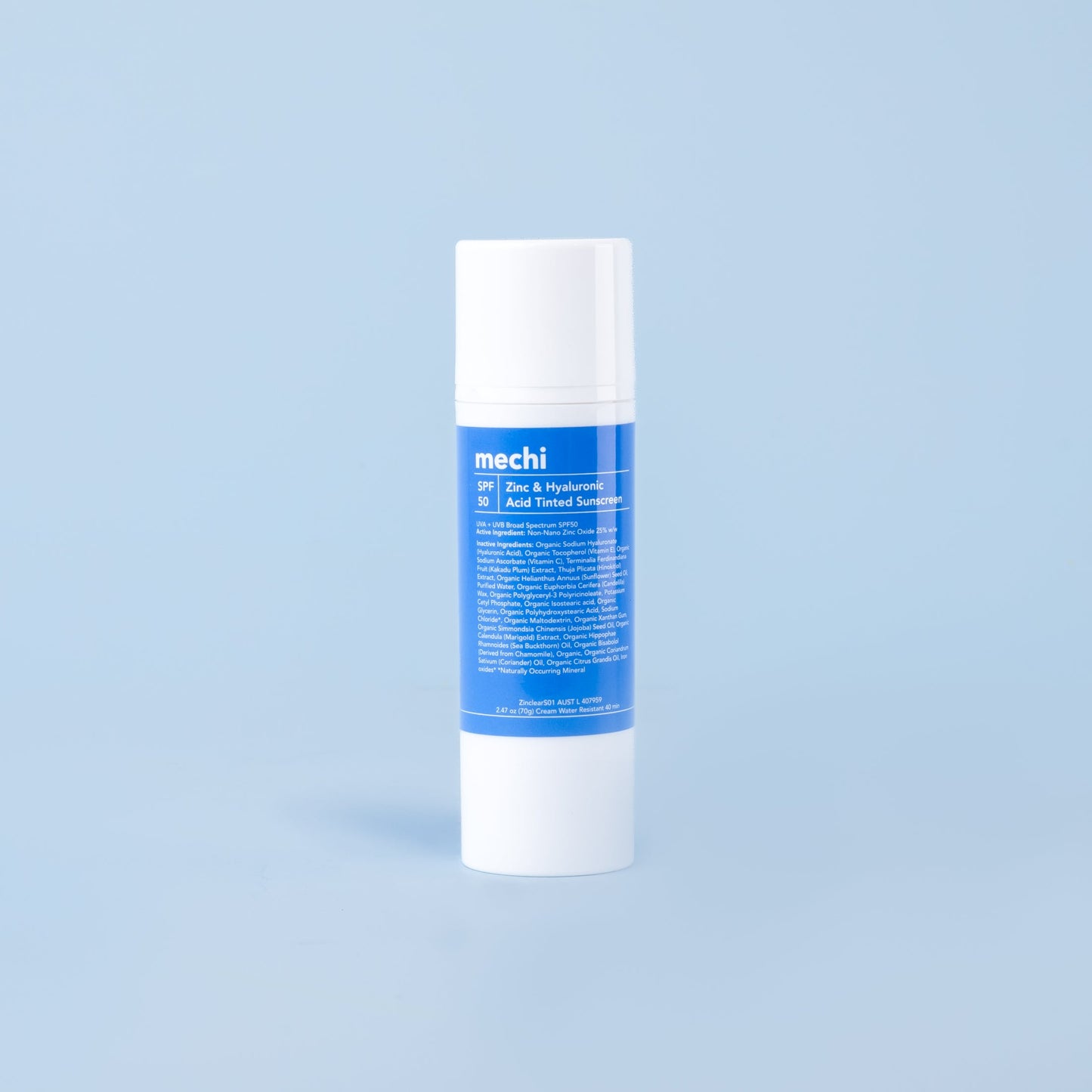 Mechi Zinc & Hyaluronic Facial Sunscreen - Deeply Tinted
