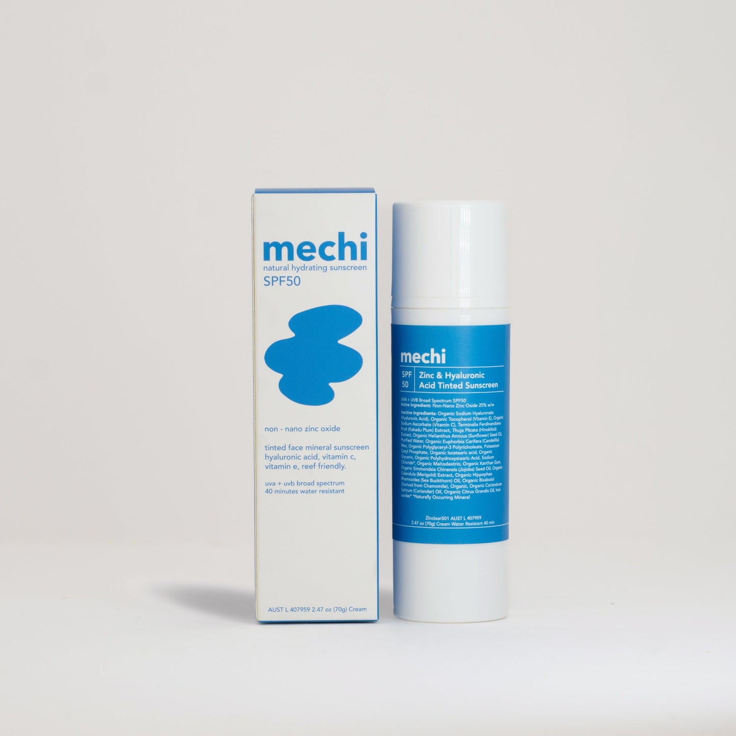 Mechi Zinc & Hyaluronic Facial Sunscreen - Deeply Tinted